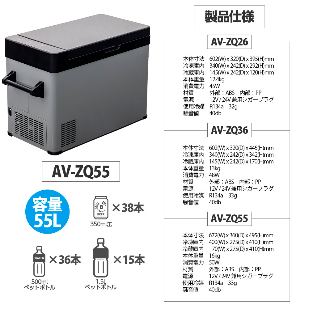 AVEST 車載用ポータブル冷凍冷蔵庫 32リットル（ACアダプタ付き） オグショーオフィシャルネットストア