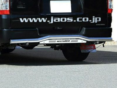 200系ハイエース ワイドボディ JAOS リアスキッドバー ブラック