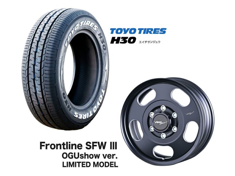 タイヤ・ホイール4本セット】キャラバン Frontline SFW Ⅲ OGUshow ver. 16×6.5j＋45 リミテッドモデル SEMI  GLOSS BLACK POLISH（セミグロスブラックポリッシュ）・TOYO TIRES OPEN COUNTRY R/T |  オグショーオフィシャルネットストア